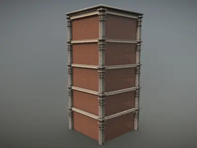 Urban City Building 4  Low-poly 3D model