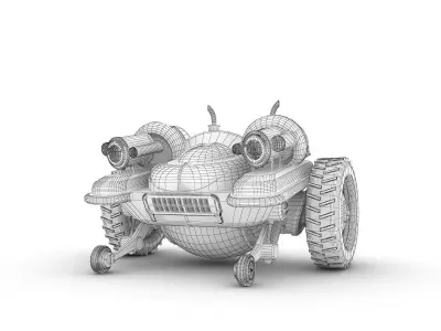 Funny Robot Character 3D model