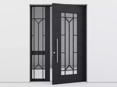 Aluminium door 221 3D model