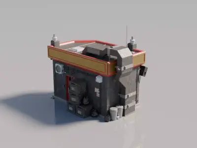 Cyberpunk House 6 3D model