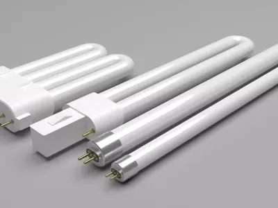 Fluorescent Tubes Set 3D model