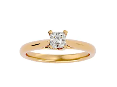 The Crossover Solitaire Princess Cut Tension-Style Ring 3D print model