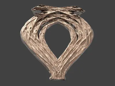 Angel Christmas Wreath ring 3D model