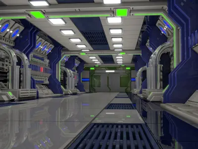 Sci Fi Interior  3D model order