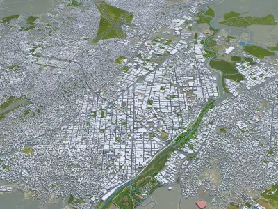 Cucuta North Santander Colombia 20km Low-poly 3D model