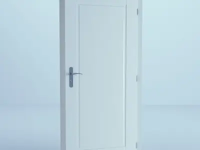 Indoor Outdoor White Door Set 2 3D model