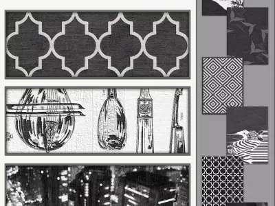 Rugs collection pieces 3D model