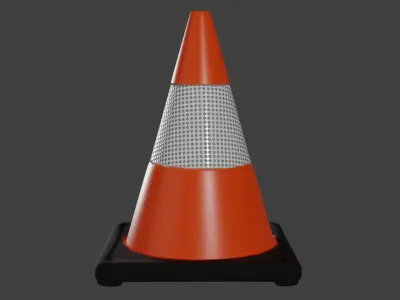 Photorealistic Traffic Cone  3D model