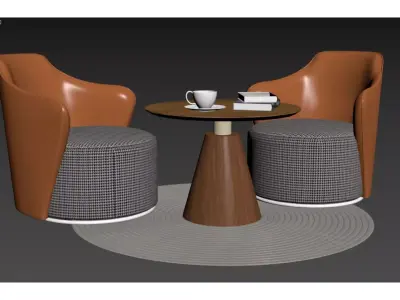 Modern light luxury furniture 3D model