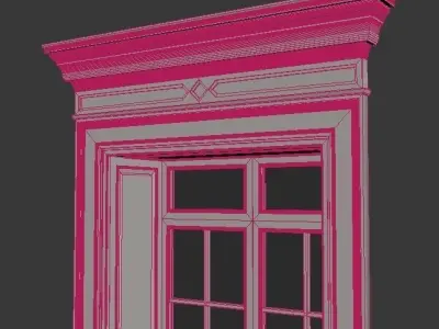 Classic door 3D model 12
