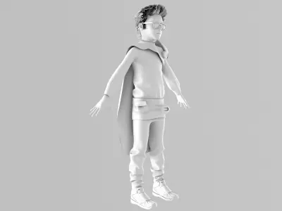 rival boy Low-poly 3D model