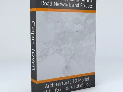 Cape Town Road Network and Streets 3D model