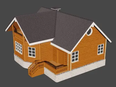 Log Cabin 3D model