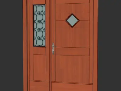 Wood Door 4 3D model