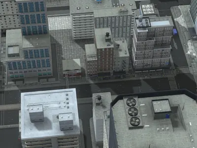 Full Gameready City Buildings Low-poly 3D model