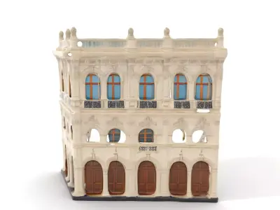 Classic Victorian Building model pack Low-poly 3D model