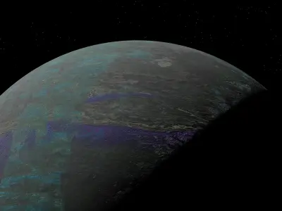 alien moon 004 Low-poly 3D model