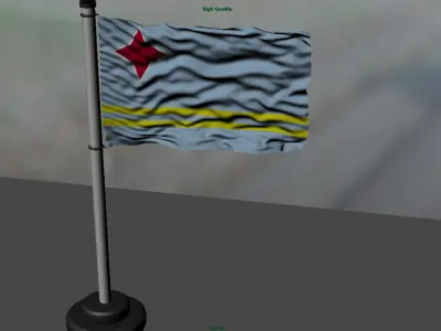 Aruba Flag 3D model