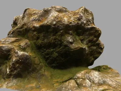 Rock Mount Low-poly 3D model purchase