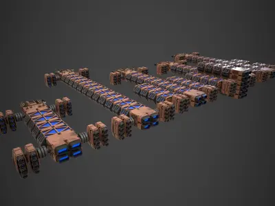 Modular Spaceship Five 3D model
