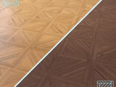 Parquet - Laminate - Wooden floor 2 in 1 Low-poly 3D model 85