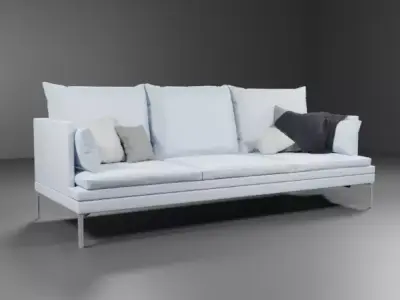 sofa light blue Free 3D model