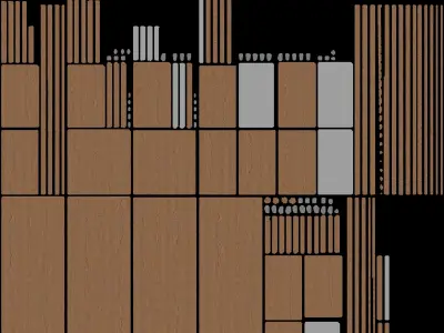 Tv Stand SAM  White  Chery Wood 2022 3D model