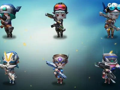 Casual Tiny Character - Gunner Pack Low-poly 3D model