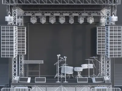 Mini Concert Stage 3 3D model