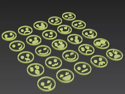 Emoji Social Media Symbol 3D model