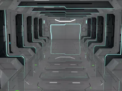 Sci Fi Interior Station  3D model