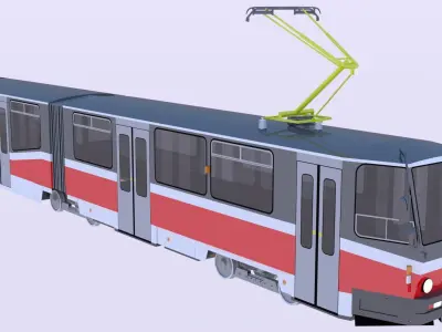 Stadler and KT8D5 trams 3D Model Pack