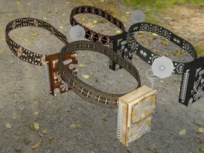 Pack props accessories sci fi 3D model