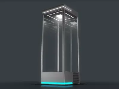 Sci Fi Container Low-poly 3D model