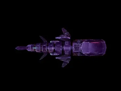 Sea Horror Scary Robo Shark Low-poly 3D model