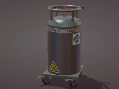 Gas tank Low-poly 3D model