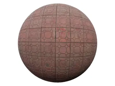 Red Paving Tiles Texture