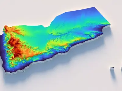 Yemen Terrain country  3D model