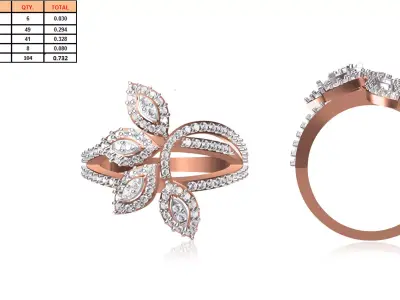 Ladies-Elegant Stone Rings For Womens 143 3D print model