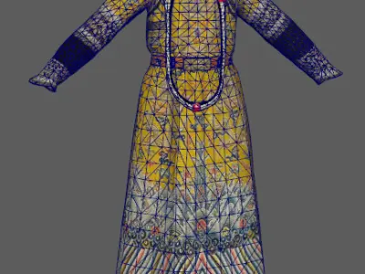 ancient chinese emperor emperor of qing dynasty Low-poly 3D model