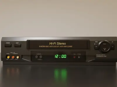 Hi-fi Stereo VHS video cassette recorder 3D model