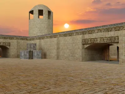 Counter Attack Castle Low-poly 3D model