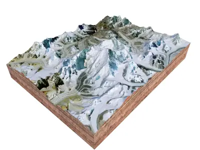 Nuptse Mountain Nepal 3D model