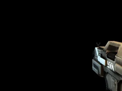 FPS Battle Riffle Low-poly 3D model