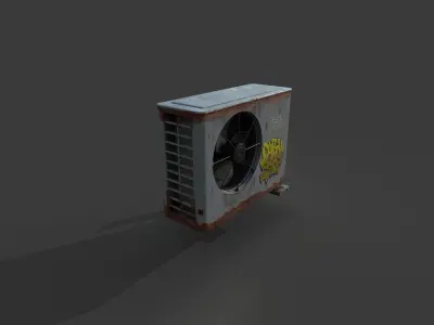 Game Ready Air Conditionner Low-poly 3D model
