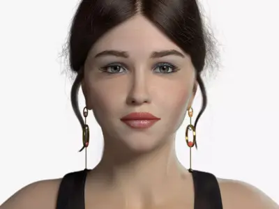 Emilia - photo realistic female model 3D model