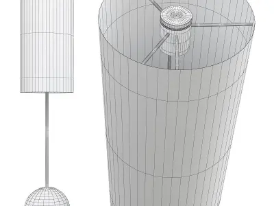 STAND CYLINDER SHADE TABLE LAMP Low-poly 3D model