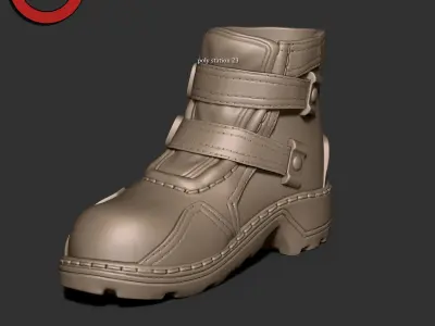 sci fi shoes v2 Highpoly zbrush 3D model