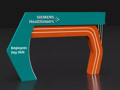  event with  stage and  game and gate and photowall  3D model