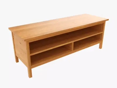 TV stand with shelves 3D model